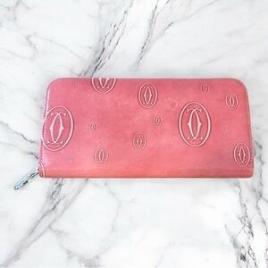 Cartier Pink Embossed Wallet